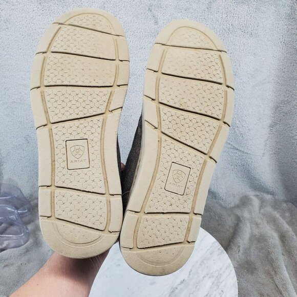 Ariat Shoes Mens Size 8 Gray Canvas Hilo Mid Casual Sneaker *Read* - Picture 9 of 14